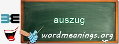 WordMeaning blackboard for auszug